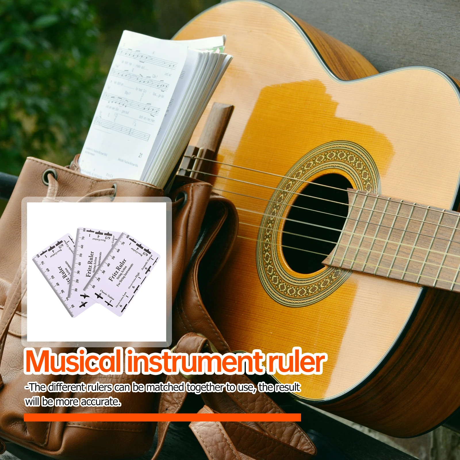 

3Pcs Professional Guitar Measurement Rulers PVC Guitar String Distance Tools Neck Leveling Repair Accessories