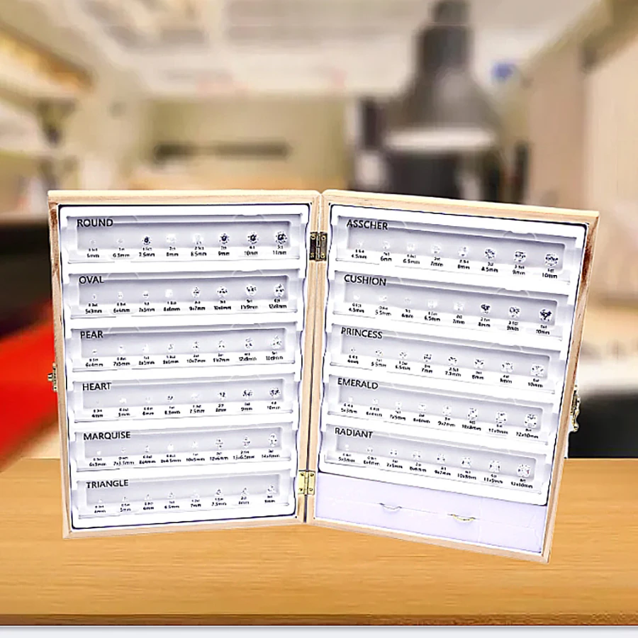 Acrylic Diamond Master Stone Set Diamond Dealer Tools Contrast Loose Gemstone Shape Master Set