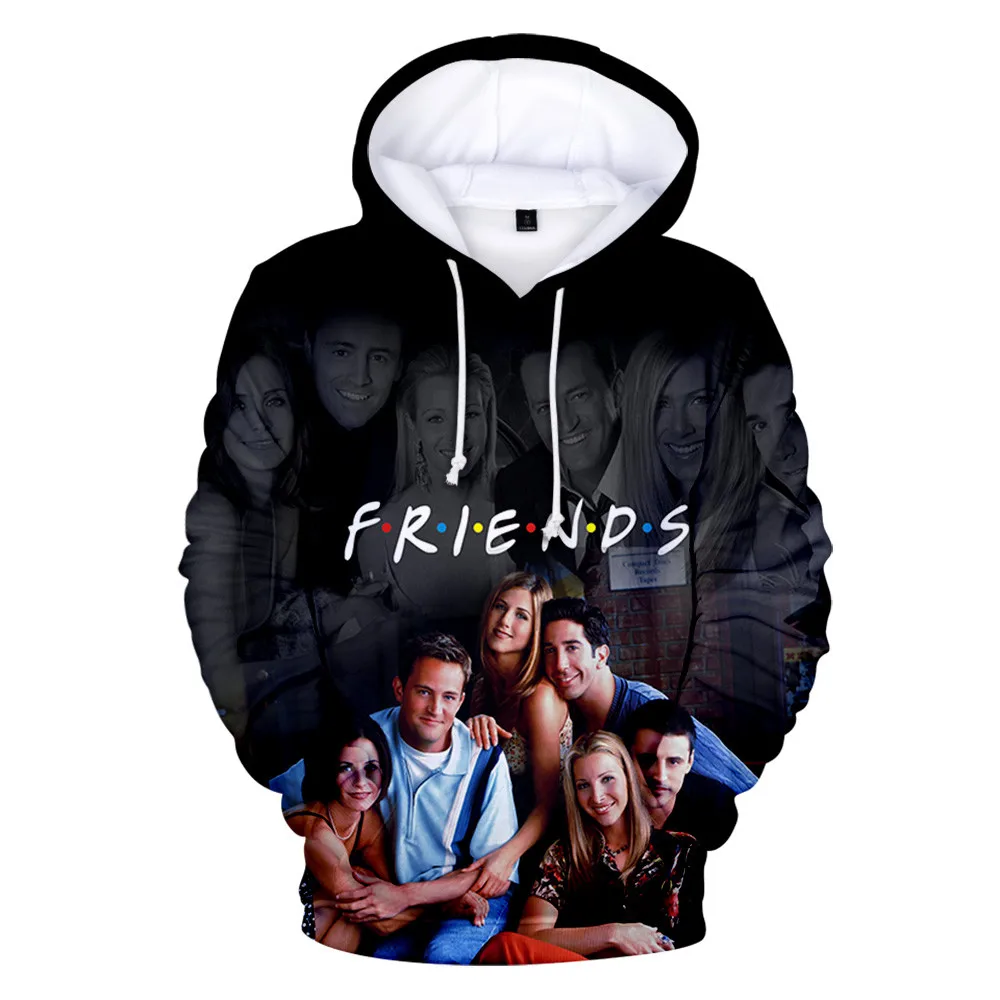 

U.S. Classical TV series Friends 3d Hoodie Women Men Boys Girls Long Sleeve Hoodies Sweatshirt Friends Letter Print Jacket Coat