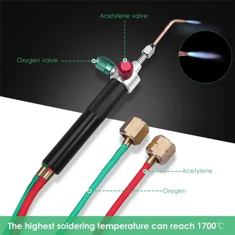 

IALJ-Upgrade Soldering Cutting Torch Mini Welding Torch Little Smith Gas Torch Jewelry Tools 5 Tips Connetor With Oxygen Gas