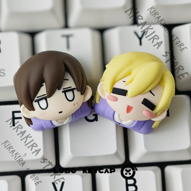 

Ouran High School Host Club Resin Keycap Fujioka Haruhi Suou Tamaki Three-dimensional Craft Mechanical Keyboard Cosplay Ornament