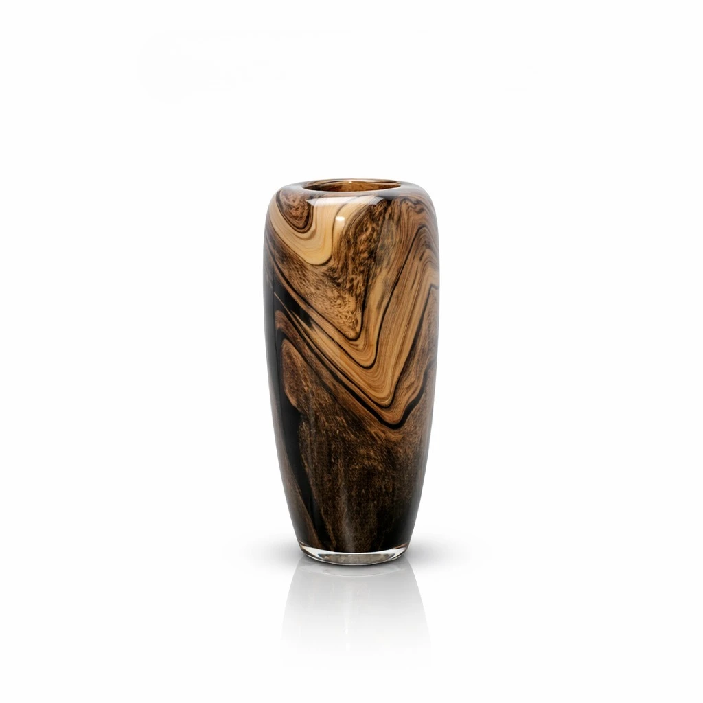 

PYH retro dark glass vase high-end light luxury medium and ancient style flower arrangement living room