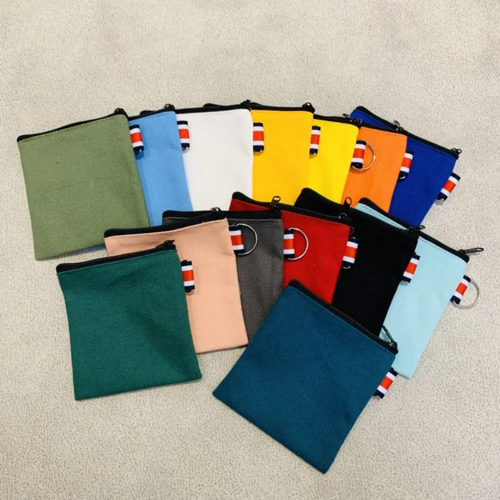 내구성 캔버스 동전 지갑 작은 만화 카드 주최자 돈 가방 여자 여자