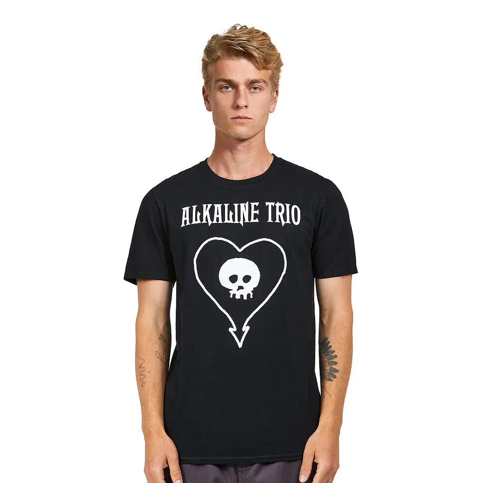 Alkaline Trio - Classic Heartskull T-Shirt Black  Tees Cotton Luxury brand vintage oversized