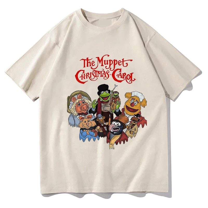 Muppets Christmas Carol T-shirts Cartoon Print Cute Tee-shirt tops Pure Cotton Tshirts Camisetas Women/Men Tees Top Short Sleeve