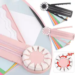 12 In 1 Paper Cutter 360 Degree Rotary Hand-Cutting Paper Trimmer DIY  Dashed Straight Line  Wavy Line Cutting Paper Trimmer