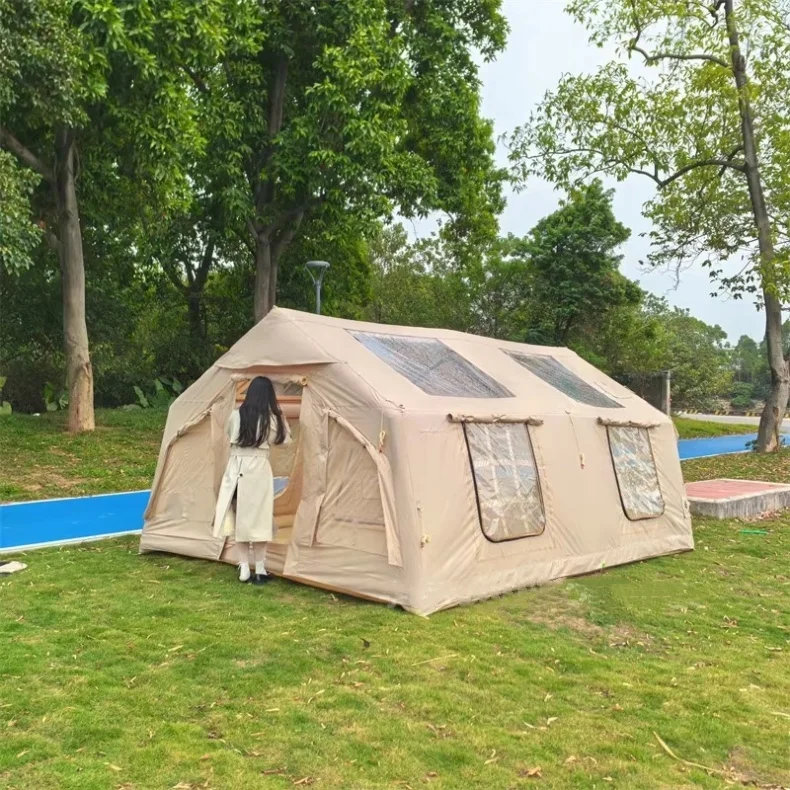 

Strovan Wholesale Custom17.28 Inflatable Bedrooms Tent Oxford Fabric Pop up Lightweight Camping Tent Waterproof Automatic Tent