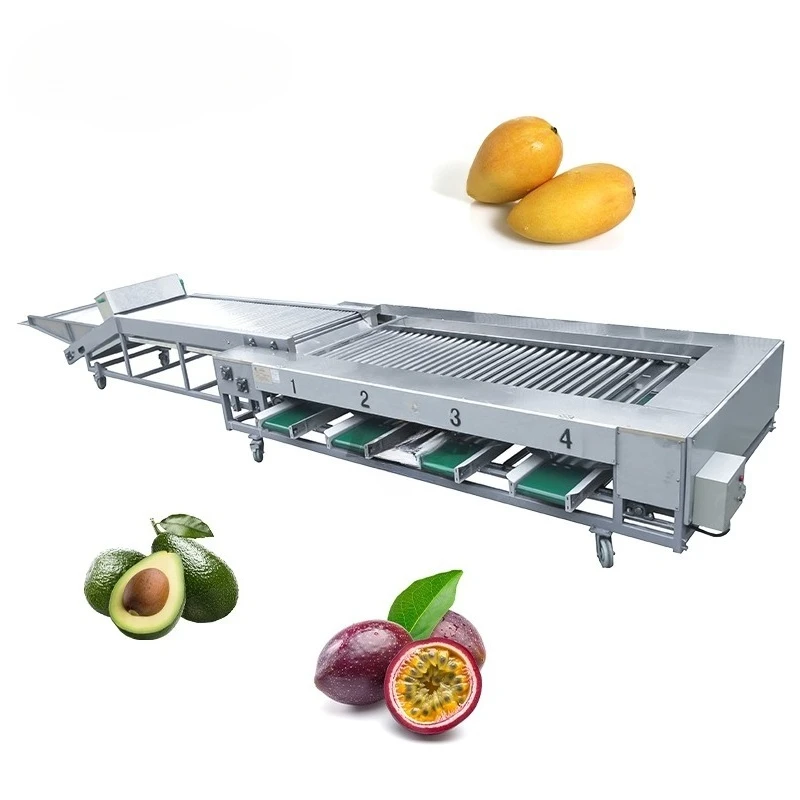 Variable Frequency Drive Lemon Grading Machine Onion Sorter Passion Fruit Sorting Machine Onion Sizer Roller-Type Lemon Sorter