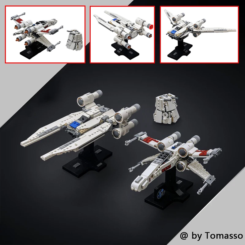 

NEW MOC U-Wing Starfighter and X-Wing Starfighters the Turbo Laser Turret Building Blocks DIY Assembly Bricks Model Toys Gifts