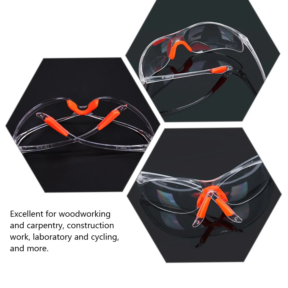 

4Pcs Clear Safety Glasses with Silicone Frame Lightweight Comfortable Fit Work Goggles for Men Women Welding Carpentry Outdoor