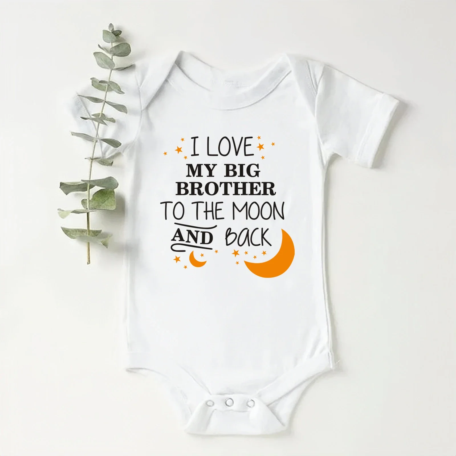 Baby Romper Newborn Baby Boys Girls Clothes I Love My Big Brother To the Moon and Back Infant Baby Jumpsuit Cotton Baby Bodysuit