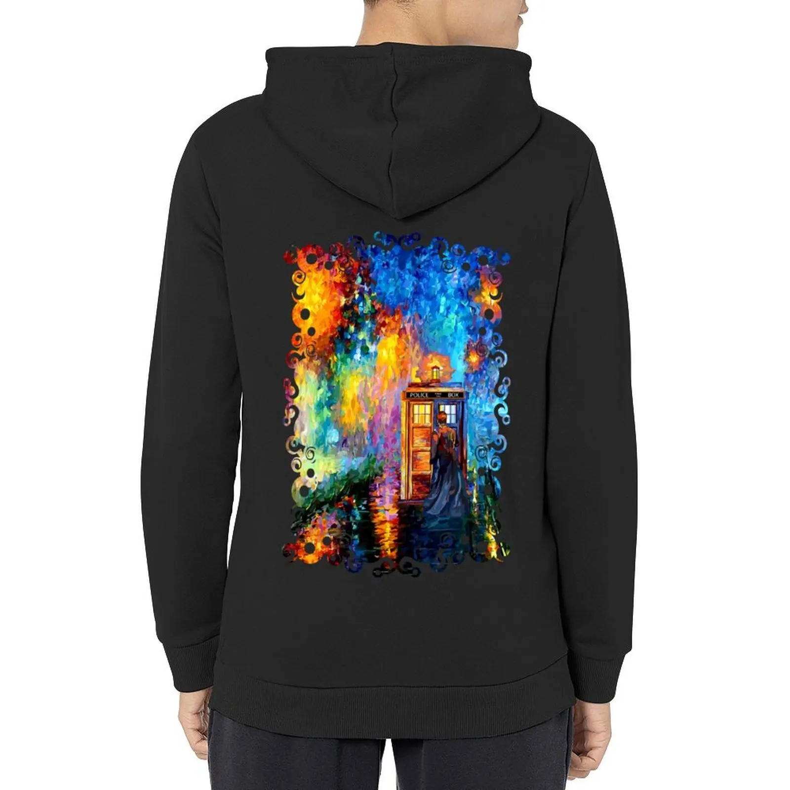 

Mysterious Man at beautiful Rainbow Place Sticker Hoodie men clothes men's clothing men wear autumn new products hoodies for men