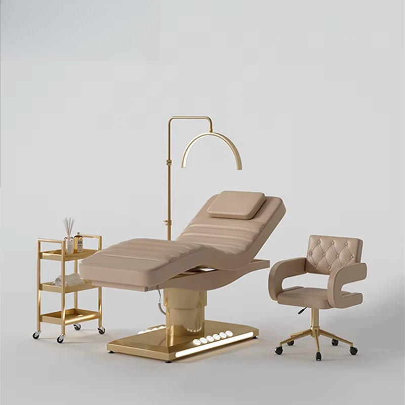 

Modern Deluxe Three Motor Electric Massage Bed Adjus Treatment Medical Spa Face Bed