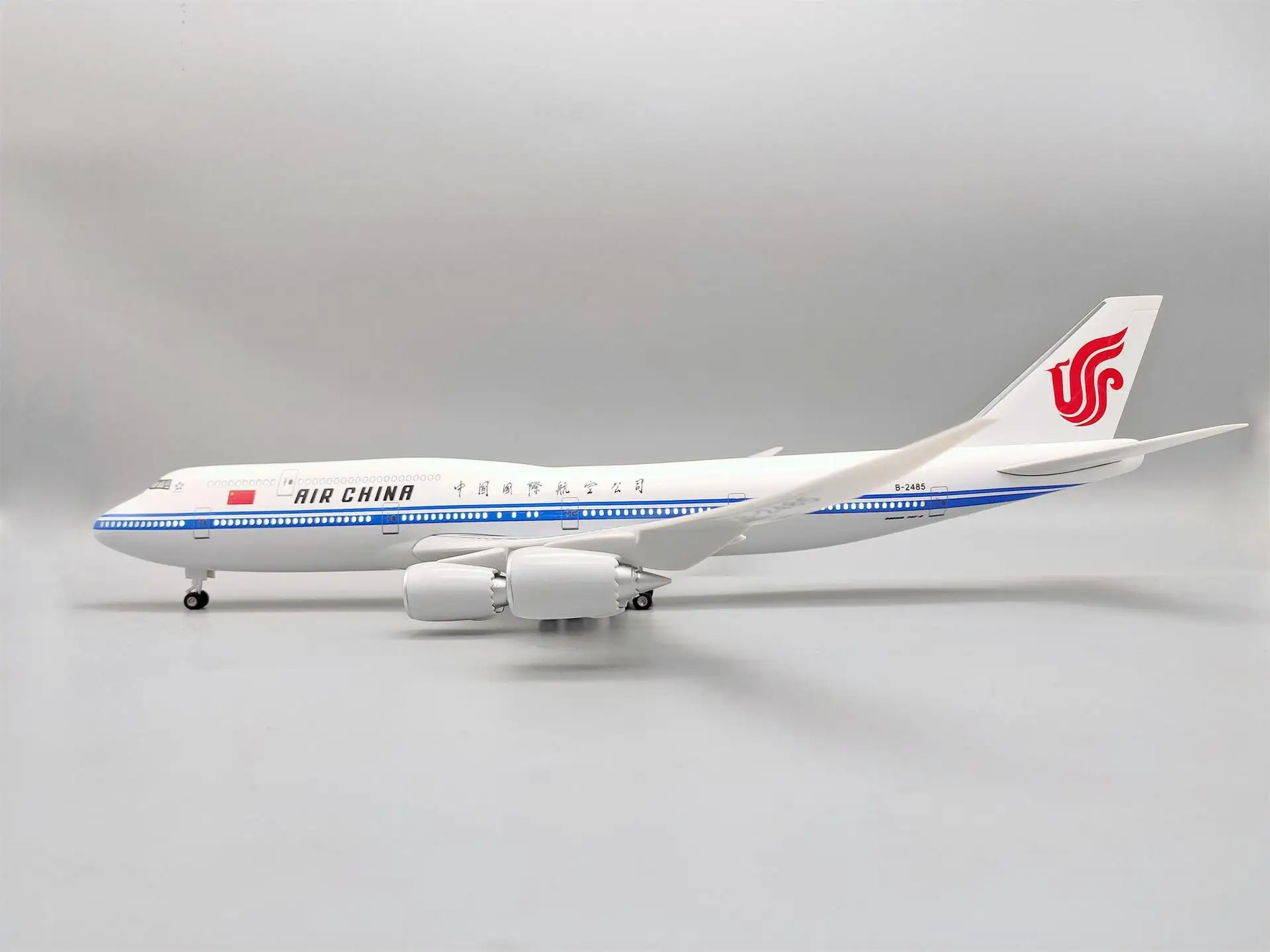 

47cm Airplane Model B747 Air China Diecast Aircraft Assemble Model Resin Aviation Hobby Toy Planes Collection With LED & Wheels