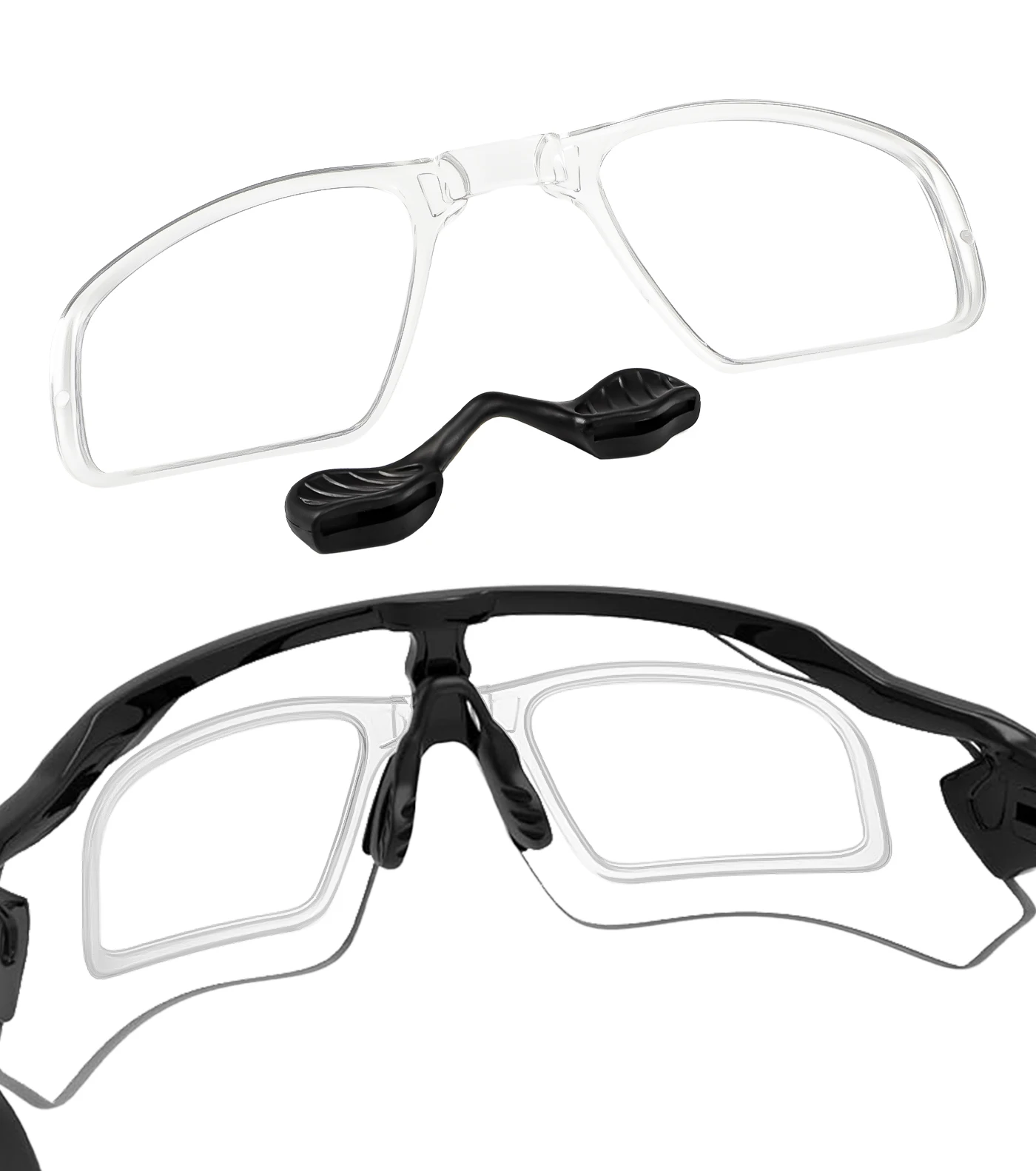 Insert Clip-On RX Adaptor Lens Carrier with Large Nosepad for Oakley Radar EV Path OO9208 OO9275 Radar EV Pitch OO9211 Radar XL