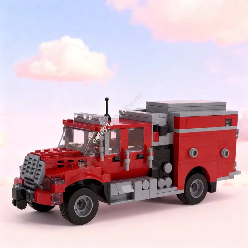 475pcs MOC Fire Department Type 3 Brush Engine Creator Model Building Blocks Construction Festival Gifts Idea Toy Education