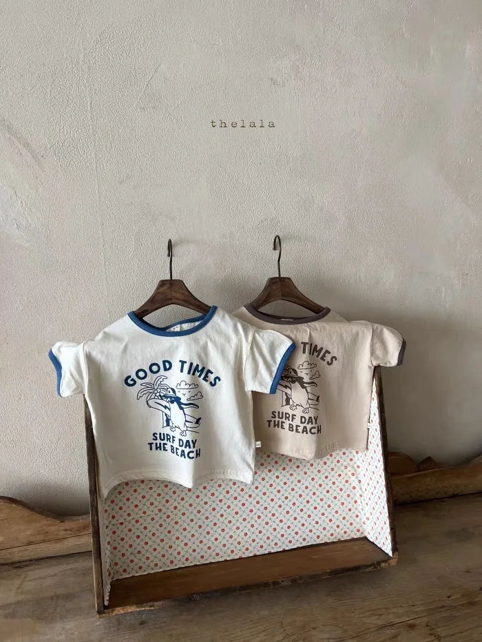 2024 Summer New Children Short Sleeve T-shirt Baby Boy Girl Casual Cotton Tees Infant Toddler Fashion Print Top Kids Clothes