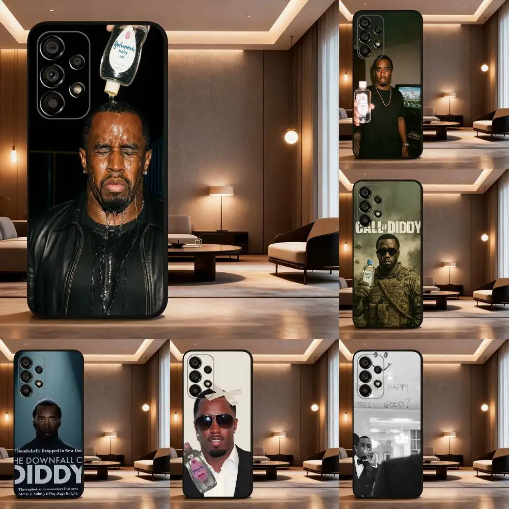 

P.D-Diddy B-Baby baby oil Phone Case For Samsung Galaxy A73,31,32,72,41,53,52,71,22,5G,Note,J7,8,9 Soft Black Cover