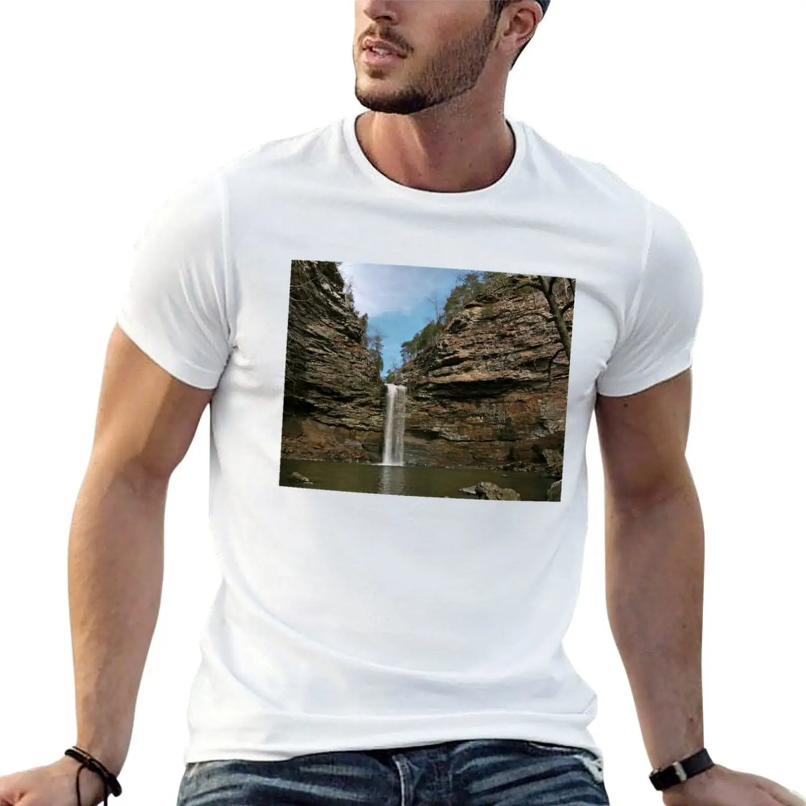 Cedar Creek Falls, Petit Jean T-Shirt cotton t shirt pack men t shirt cotton 100% t shirts for man cotton T-shirt