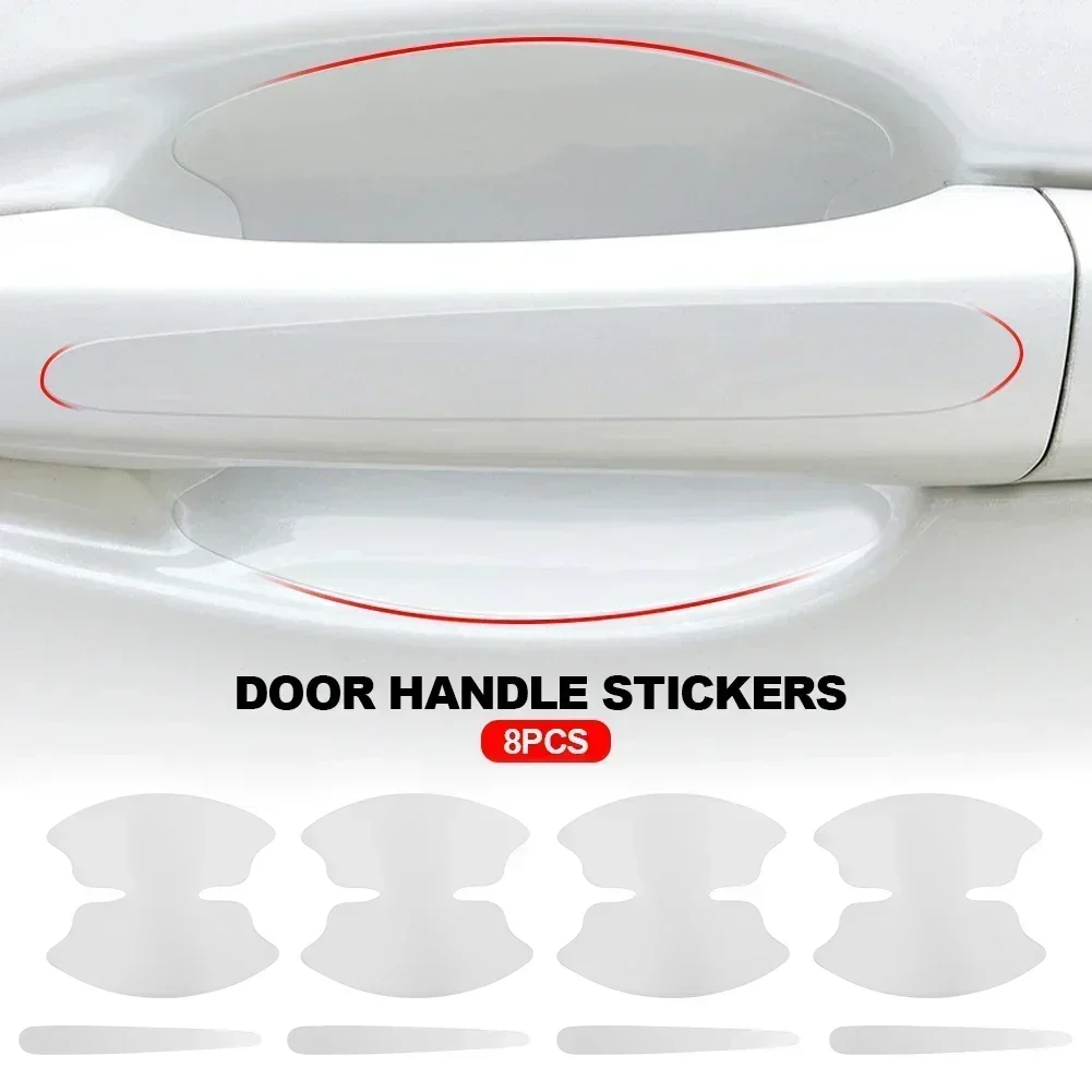 

8 Pcs TPU Car Door Bowl Anti-scratch Sticker Clear Door Bowl Handle Protection Sticker Paint Surface Film Car Accessories USEFUL
