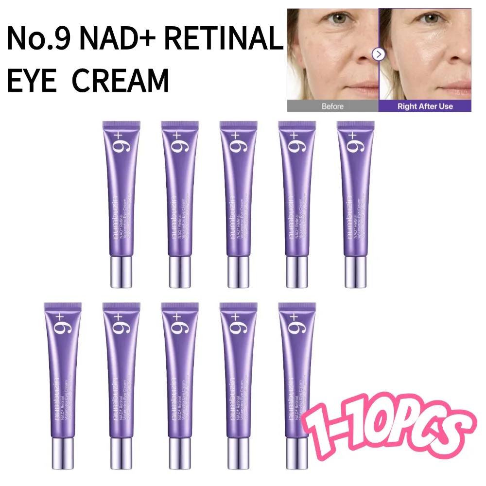 1-10X numbuzin No.9 All-in-One NAD+ & Retinal Eye Cream Firm Sagging Skin Smooth Fine Lines And Wrinkles Korean Eye Cream