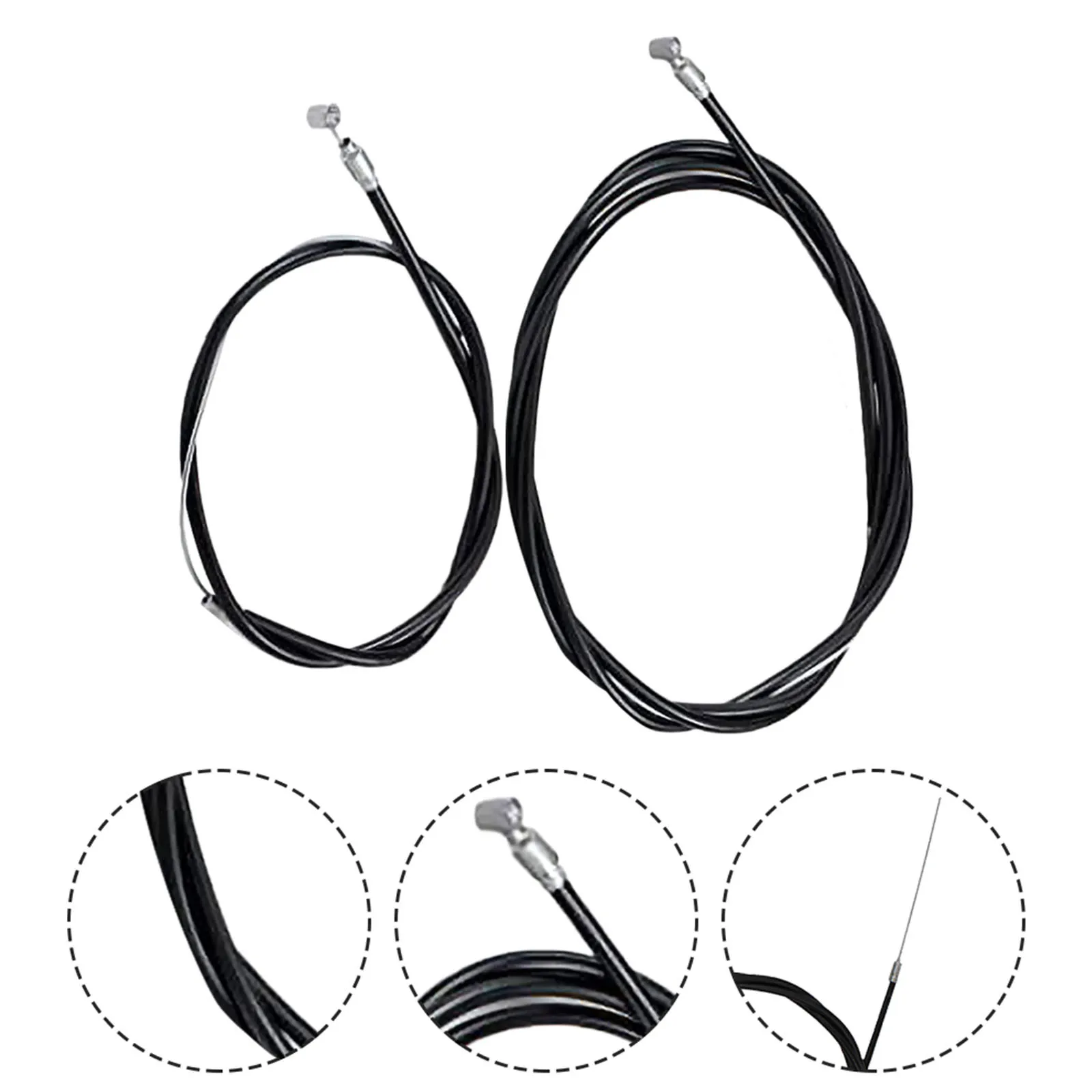 

1Set Bike Brake Cable Kit Universal Heat Resistant Flexible Brake Lines Front Rear for Mountain Road Foldable Bikes
