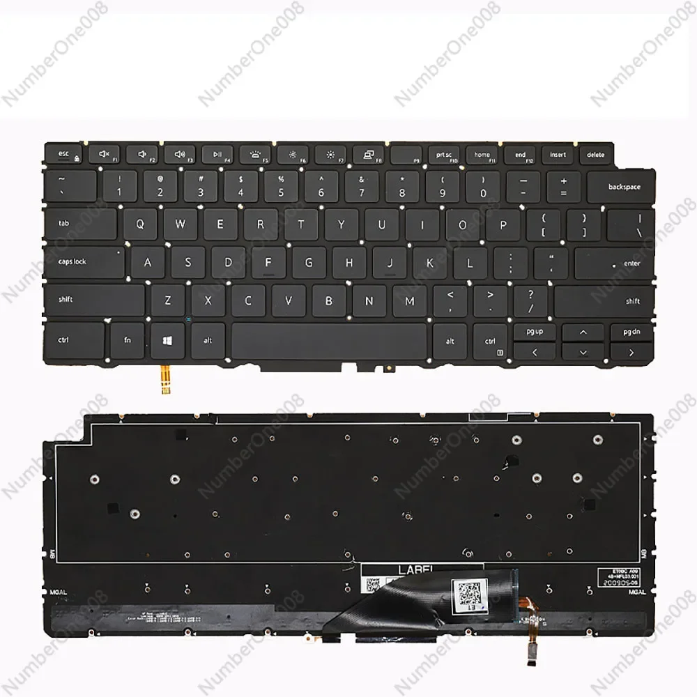 Keyboard Backlit For DELL XPS 13 7390 2in1 2-in-1 04J7RW NSK-ET0BC PK132C91A00 4J7RW us