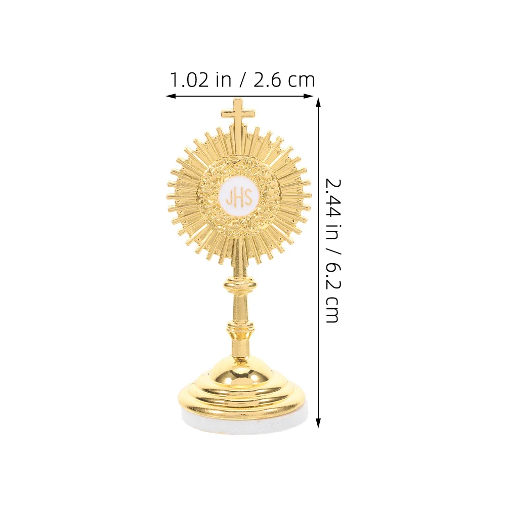 4 шт. стоячий настольный крест мини-металлический католический распятие домашний молитвенный декор дизайн духовная атмосфера металлический крест с основанием