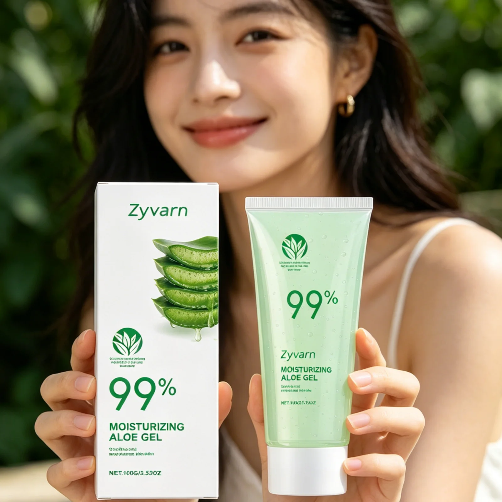 Zyvarn Aloe Vera Gel Soothing Skin Calming Repair Brightening Improve Dullness Even Skin Tone Lightweight Moisturizing Aloe Gel