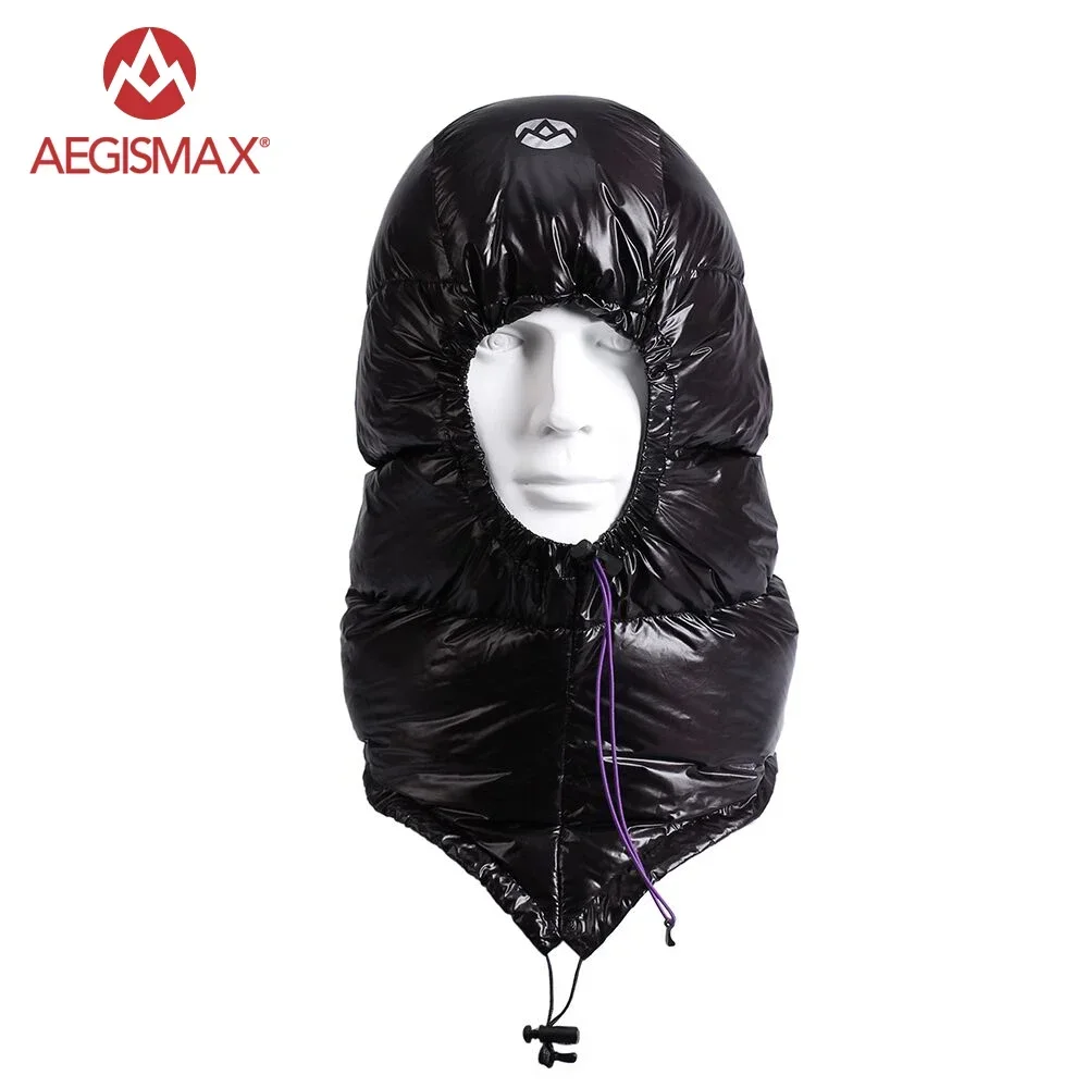 AEGISMAX Outdoor Hiking Caps Hat Goose Down Camping Ultralight Sleeping Bag Accessries Cold Winter Keep Warm for Adult