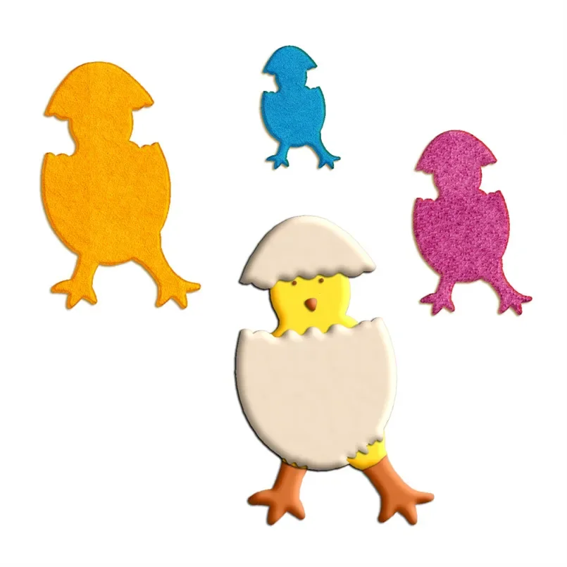 Four Specifications Cartoon Animal,Chick Birth,Plastic Molds,Cake Pastry Fondant Decorate Tools,Cookie Cutters