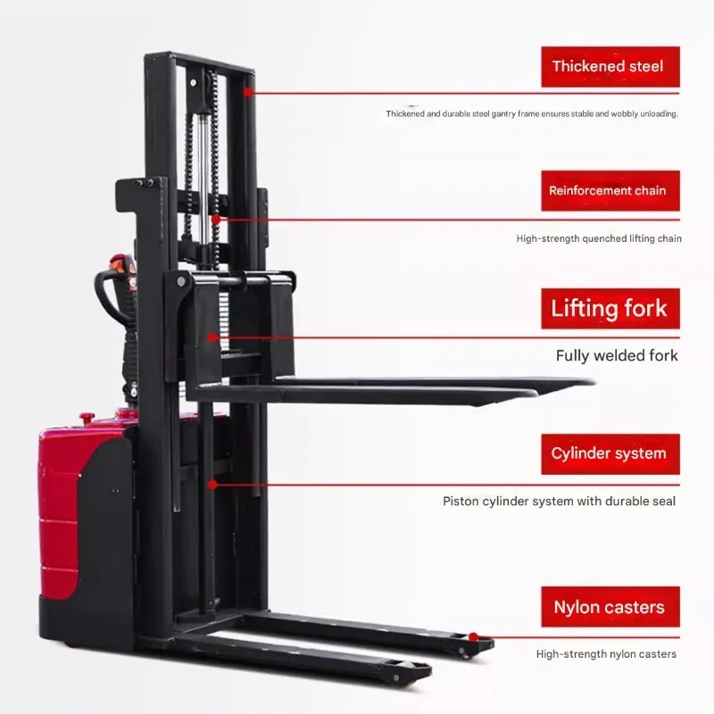 All-electric Pallet Stacker Crane, Portable Trolley-type Electric Stacker Crane