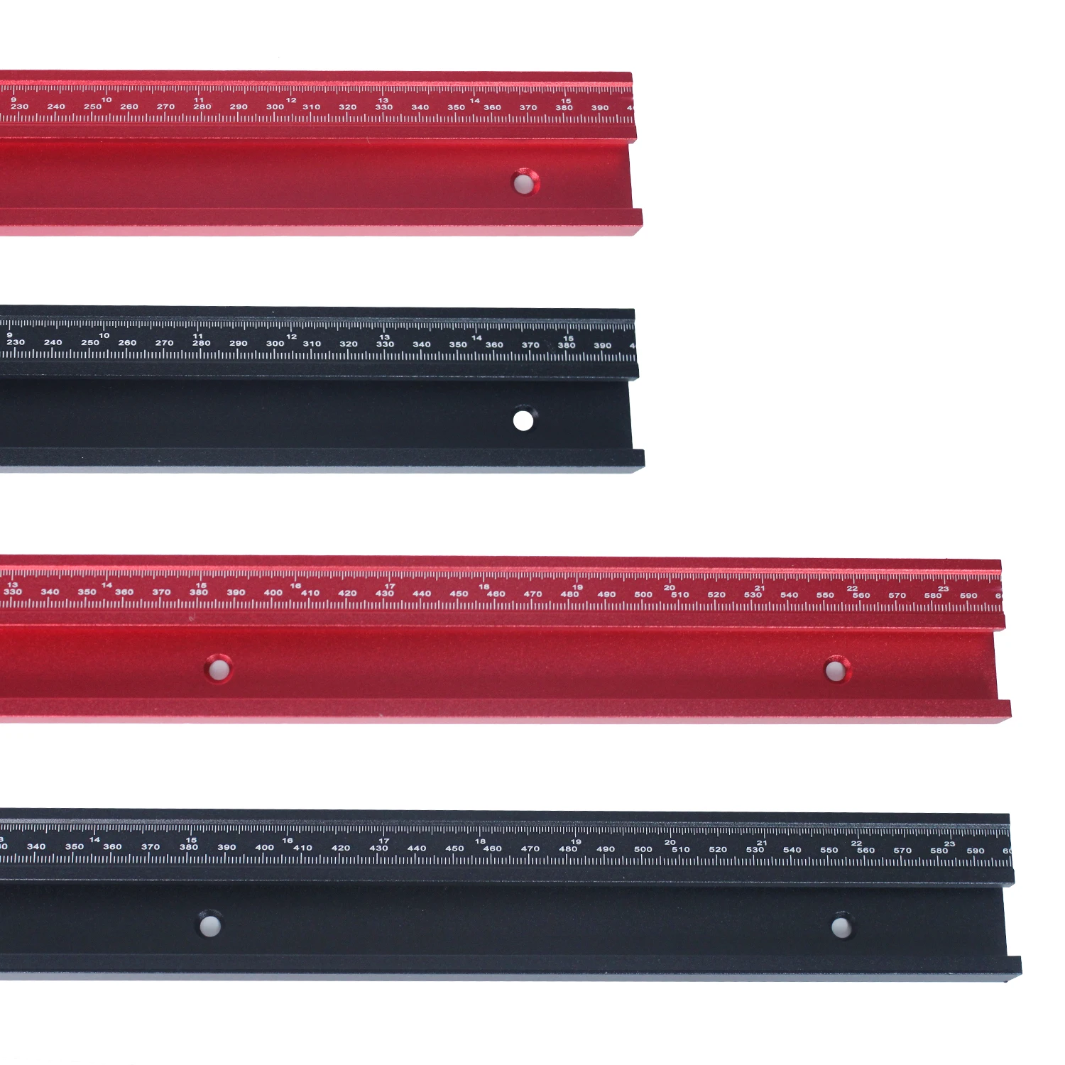 1Pc T-Track 45 Chute with Mm/inch Scale Alloy Red T-tracks Slot Miter Track 40cm Woodworking Saw Table Workbench DIY Tools
