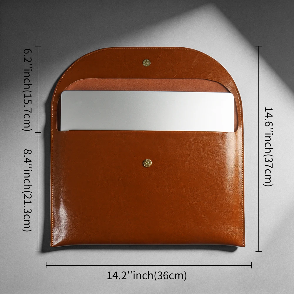 Bolsa de cuero genuino para po - Laptop Bag Leather 15 reseña y precio