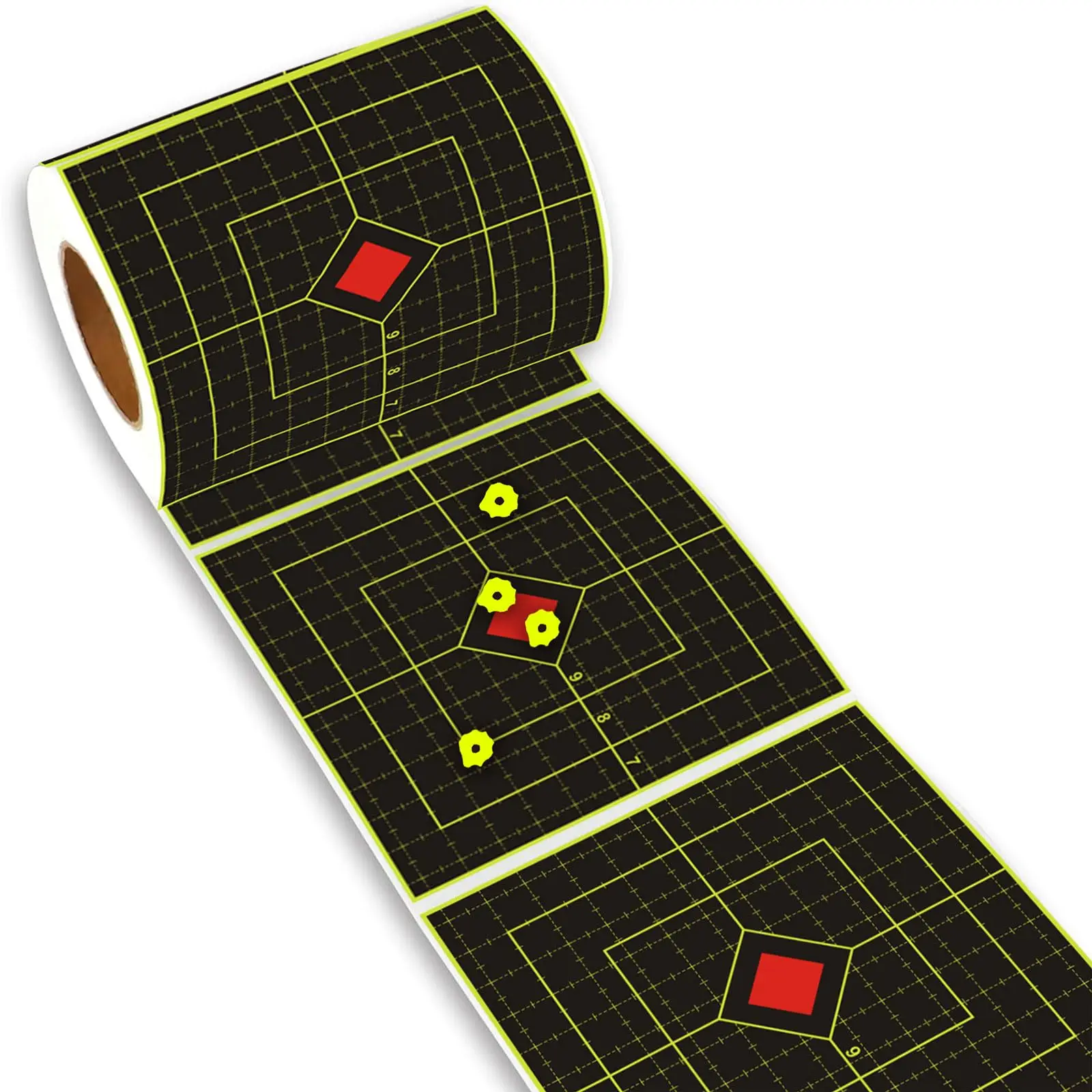 أهداف إطلاق النار JOAXOR مقاس 6 بوصات مع ملصقات ورقية تفاعلية ذات تأثير أصفر 100 ممارسة إطلاق النار على الهدف اللاصق