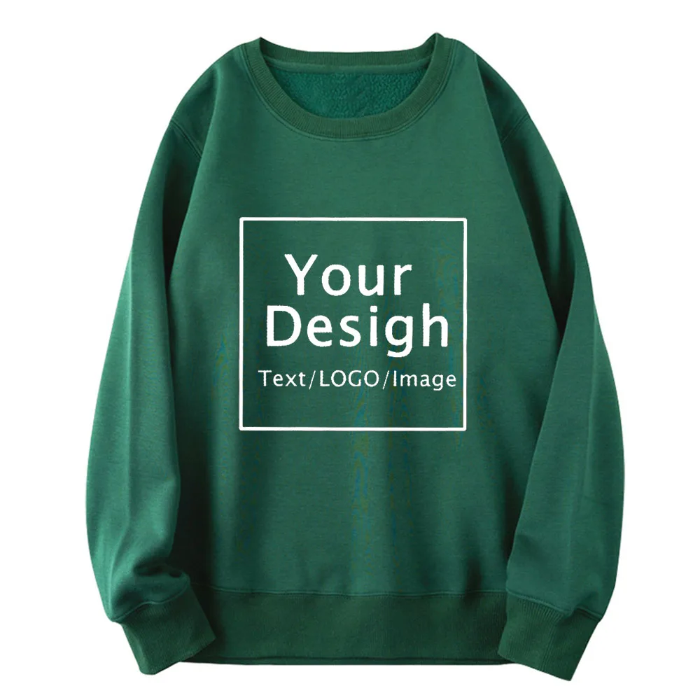 DIY Your Design Text/LOGO/Image Dropshipping Couple Clothes Ropa Para Dama Sudaderas O-neck Sweatshirt Women Men Casual Hoody