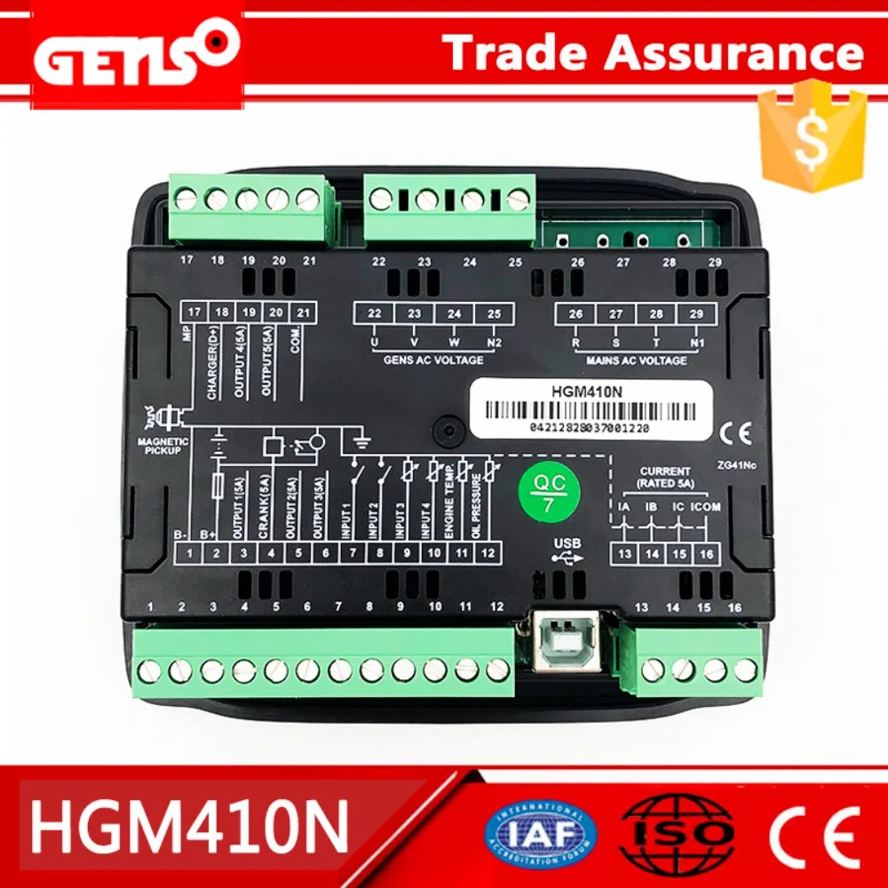 Generator set controller HGM410N automatic module self-starting start and stop Zhongzhi HGM420N display screen