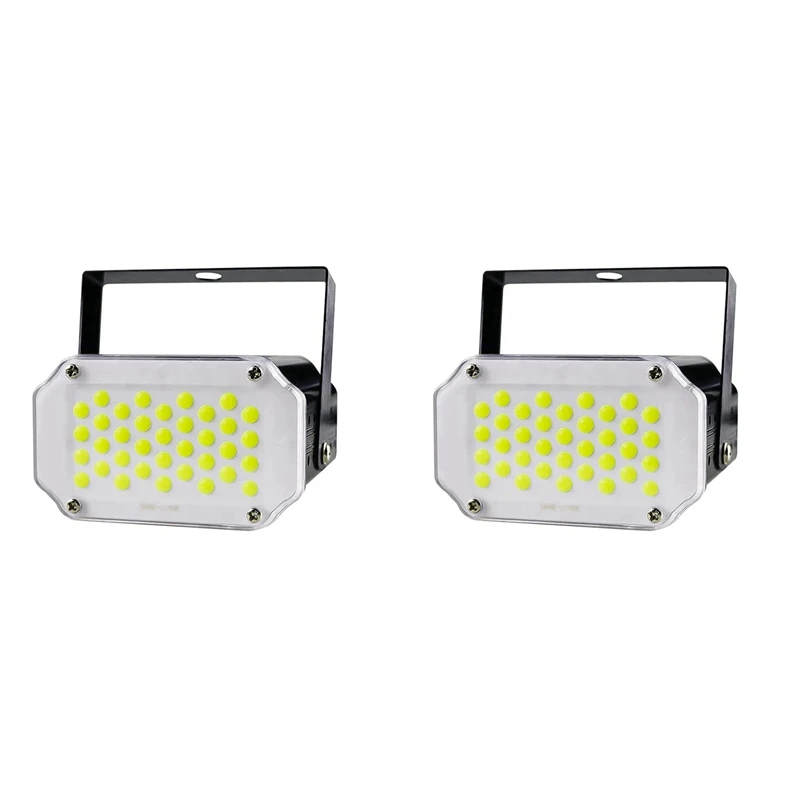 

2X White Strobe Lights,Bright 36 LED Halloween Strobe Light, Sound Activated & Strobe Speed Flash Stage Light,US Plug