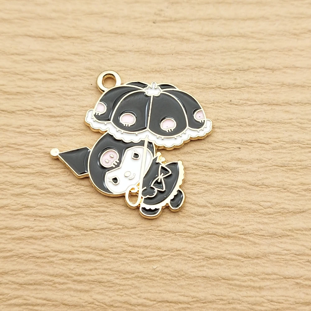 10pcs Enamel Cartoon Charm for Jewelry Making Zinc Alloy Gold Plated