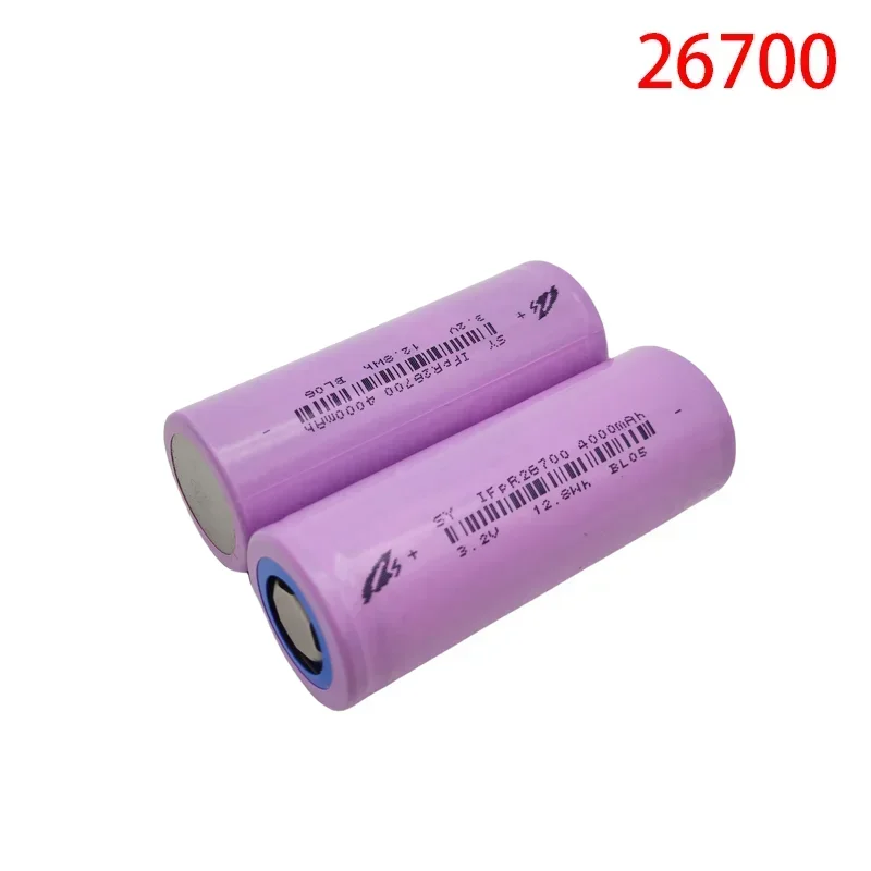 3.2V 4000mAh 26700 LiFePO4 rechargeable battery, DIY, suitable for LED flashlights and lithium-ion battery packs  lifepo4 26700