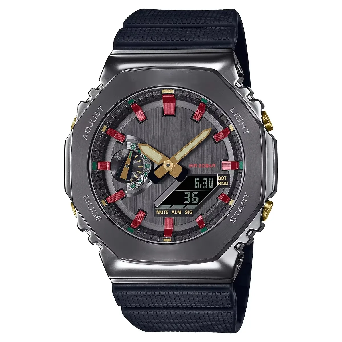 GM-2100 Original Series Men's Waterproof Watch World Time G Clock Fashion LED Lighting SHOCK Luxury Brand Watch