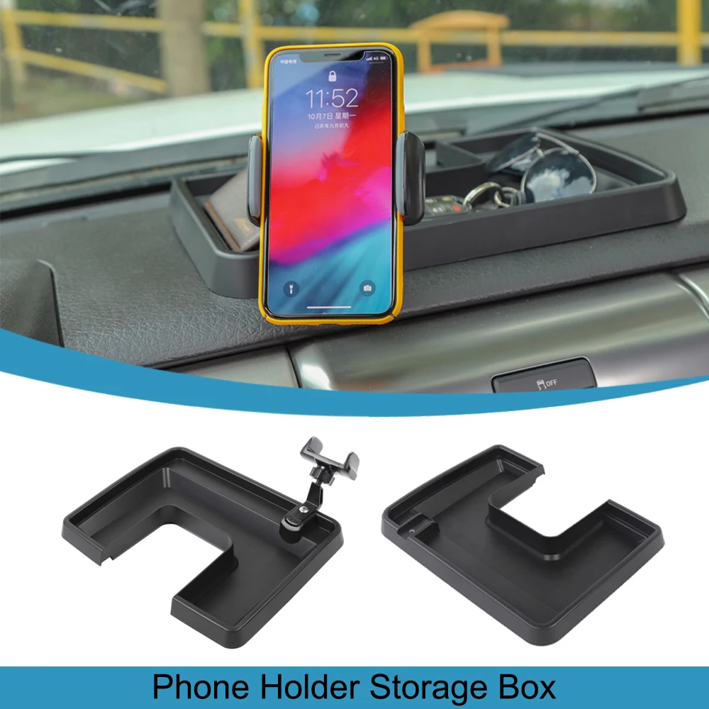 Car Center Console Phone Holder Storage Box Organizer GPS Stand for Ford F-150 Raptor 2009-2012 2013 2014 Interior Accessories