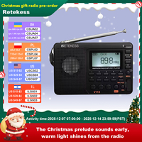 Retekess V115 radio Portable am fm Shortwave radio mini rechargeable radio with MP3 Player, Excellent Sound for Camping and Gift