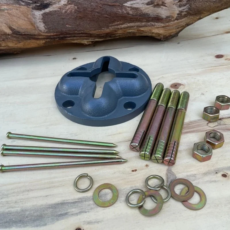 Lot 2 Auto Body Floor Anchor Pot Set DIY 10 Ton Hold Chain Slots In Ground Slot