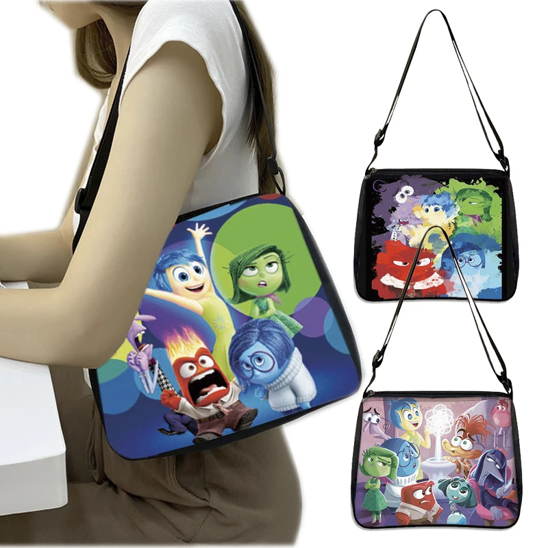 Inside Out 2 Crossbody Bag for Women Disney New Cartoon Joy Sadness Anger Underarm Bag Girls Fashion Shoulder Bags Xmas Gifts