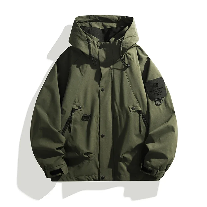 Men Women Waterproof Hiking Jacket Windproof Camping Windbreakers Oilproof Fishing Trekking Jacket Autumn Spring Sport Rain Coat - view 4