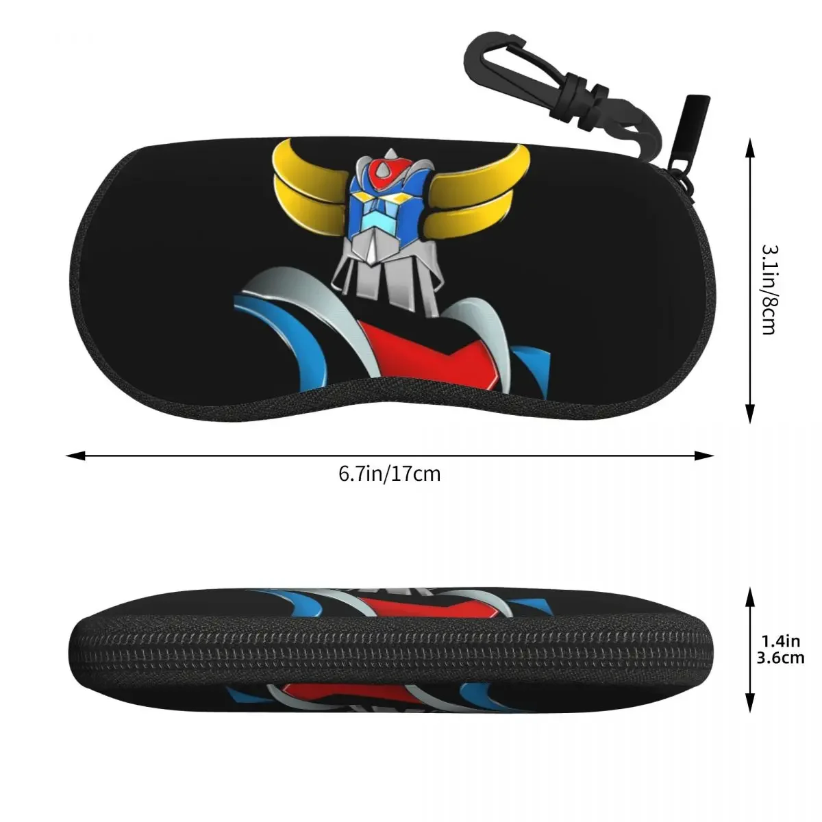 Custom Goldorak Grendizer Shell Eyeglasses Protector Cases Men Women Sunglass Case Anime UFO Robot Goldrake Glasses Pouch