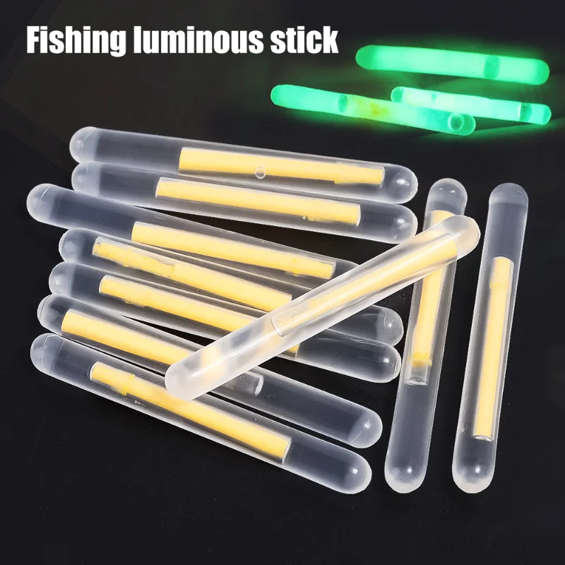 50/100PCS 2.2-4.5mm Night Fishing Float Rod Lights Dark Glow Stick Night Fishing Gadgets Fluorescent Lightstick Floating Lamp