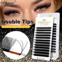 Double-Tips 6D 8D W Eyelashes Premade Fans Brazilian Lashes Individual Bundle Fans Double-Layer Super Soft Silk False Mink Lash