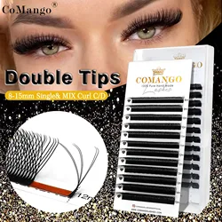 Double-Tips 6D 8D W Eyelashes Premade Fans Brazilian Lashes Individual Bundle Fans Double-Layer Super Soft Silk False Mink Lash